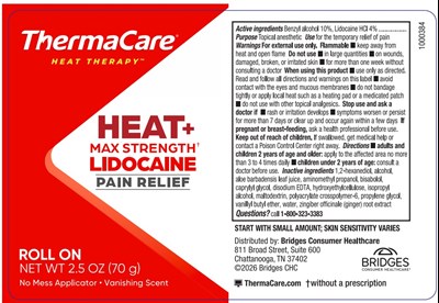 Thermacare Heat Max Lidocaine Rollon (Label Tc Heat Lidocaine Rollon)